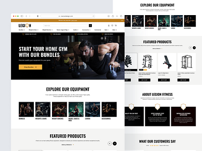 Legion - Homepage Design branding design ecommerce figma fitness gym landingpage ui ux webdesign website