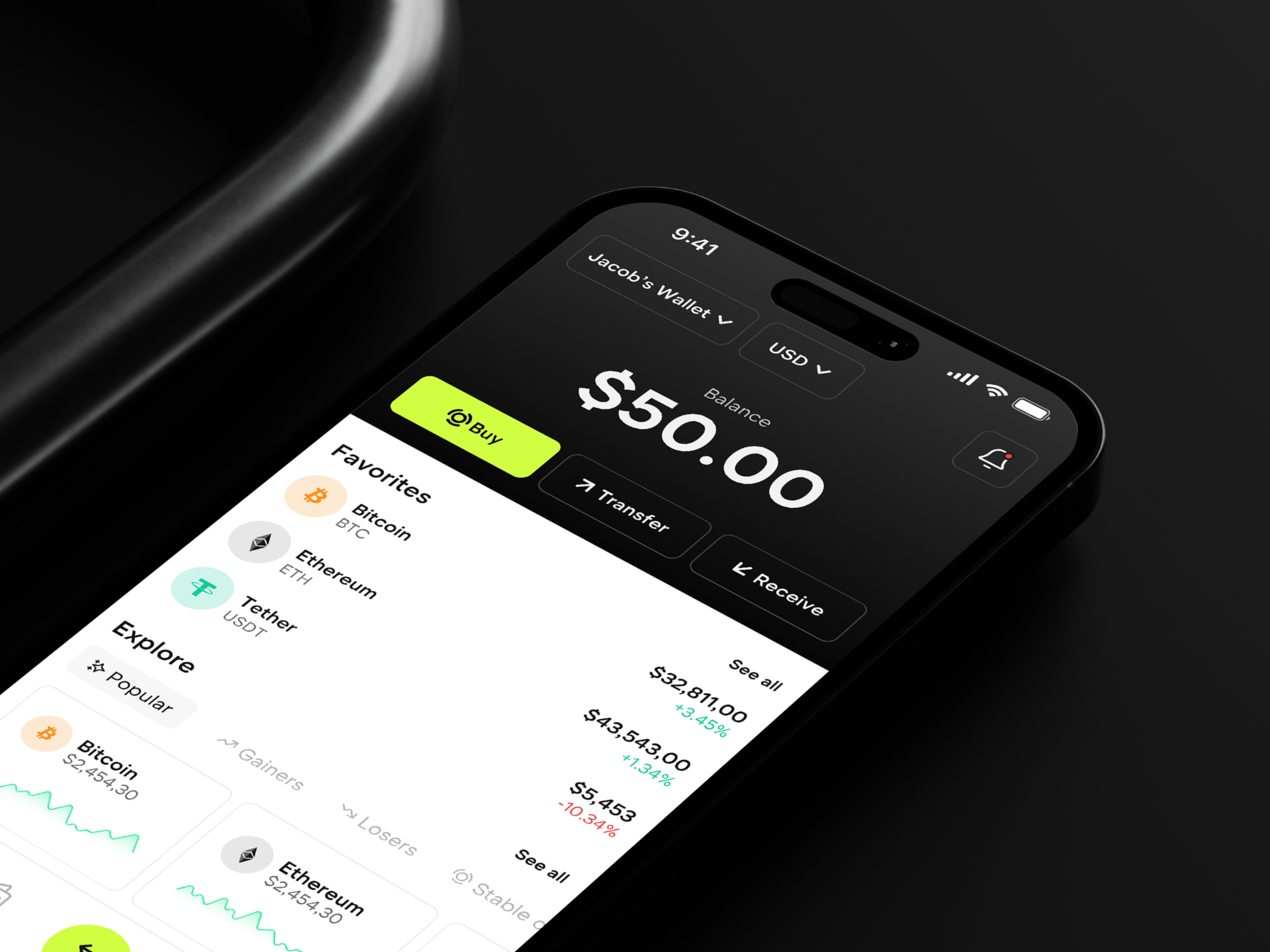 Trispo → Crypto Wallet App app design blockchain buy crypto coin crypto crypto app crypto money crypto wallet cryptocurrency deposit digital wallet etherium finance app minimalist mobile app ui design user interface web3