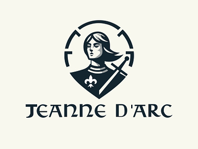 JEANNE D'ARC branding design france french graphic design hero icon identity illustration jeanne jeanne darc logo marks orlean rouen symbol ui woman