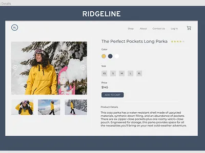 Codecademy Project - Ridgeline Website ui