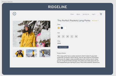 Codecademy Project - Ridgeline Website ui