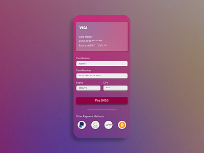 Credit Card Checkout UI #DailyUI 1 hour branding challenge checkout credit card dailyui figma graphic design ui