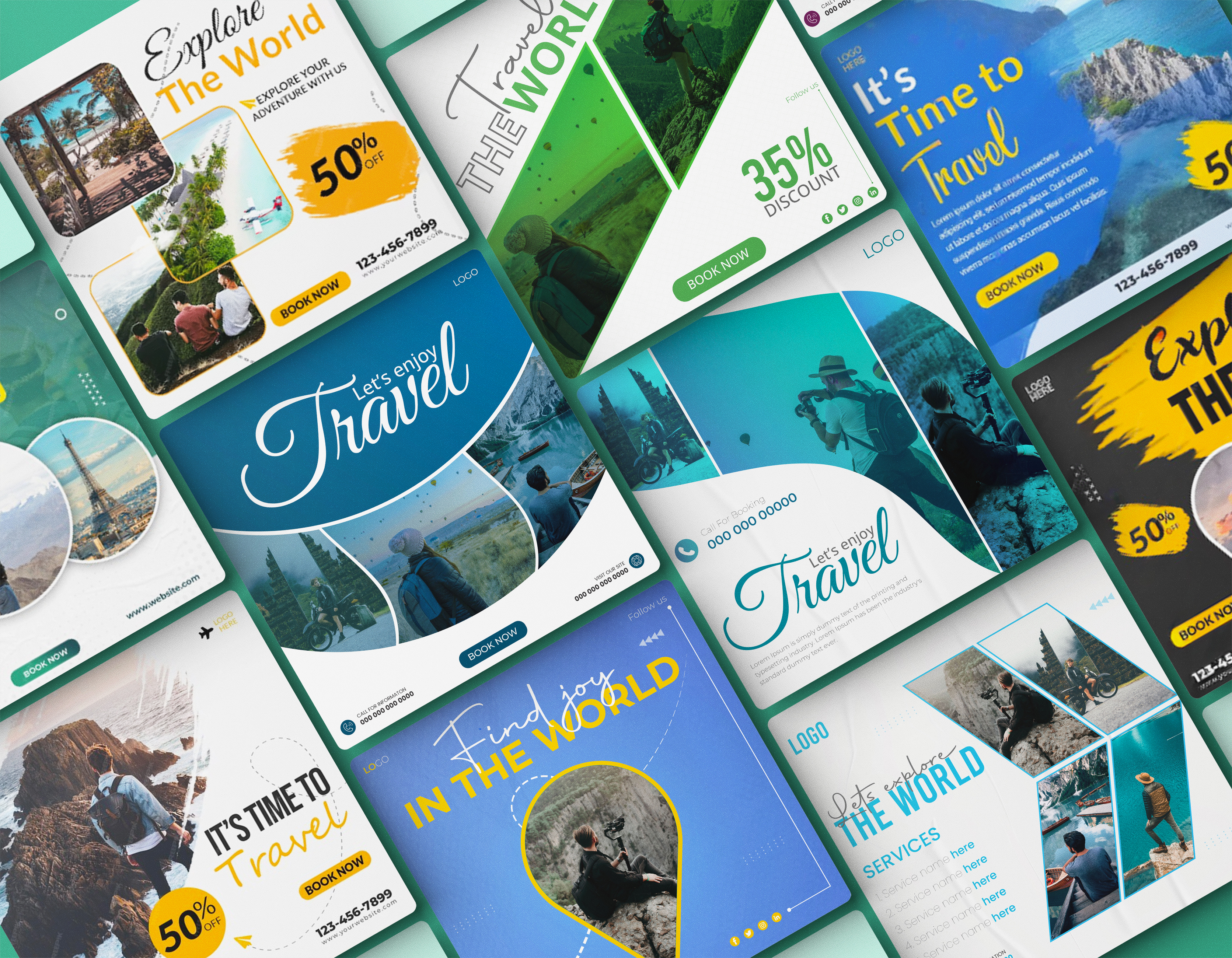 Tour and travel social media post design aesthetics agency creative insta photo modern nature photography tour tour post tourism travel travel day travel post visa