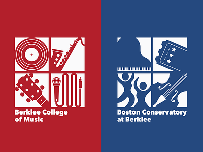 Designs for Berklee College of Music / Boston Conservatory branding design graphic design icons illustration music vector