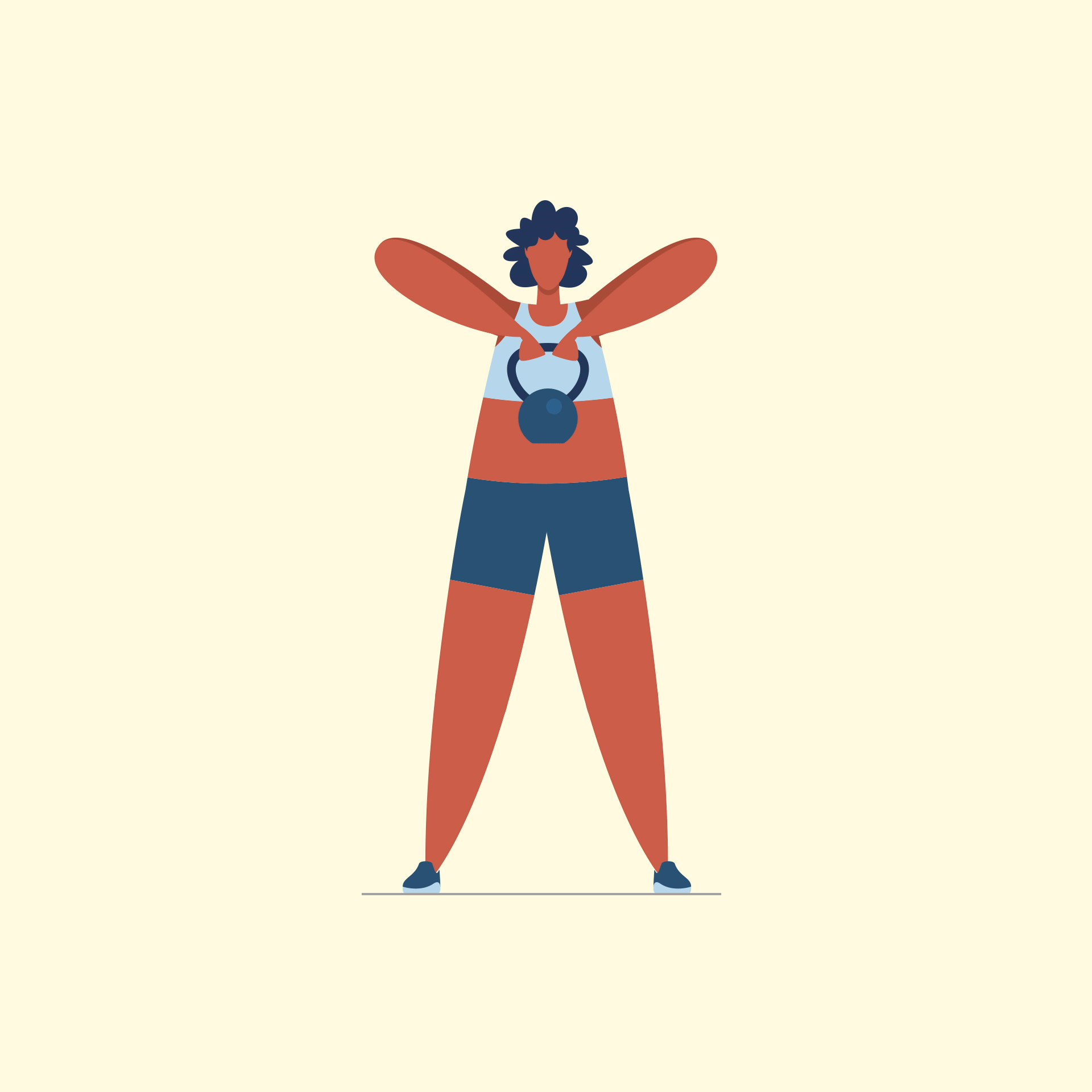 Exercise Girl loop animation illustration motion graphics