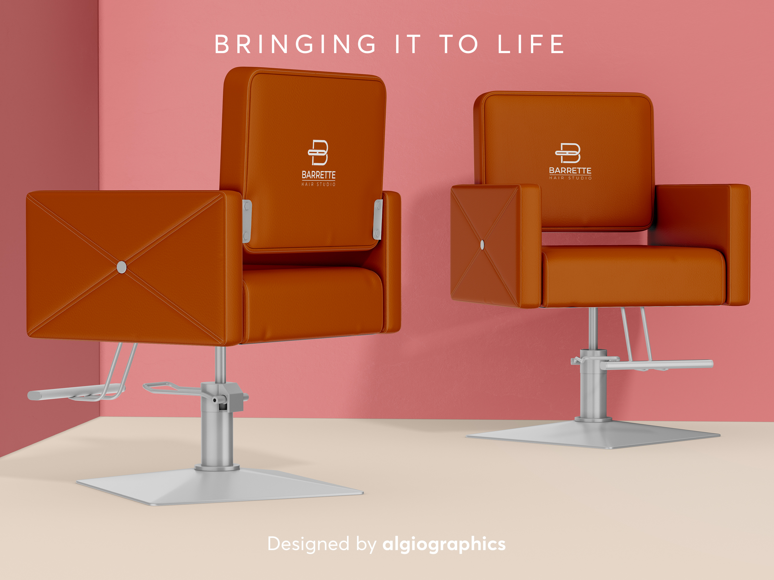 Barrette Hair Studio Logo Design by Algiographics on Dribbble