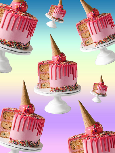Ice Cream Cake graphic design photoshop
