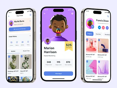 Tramkam Profile KIT app design ios kit mobile profile template tramkam ui