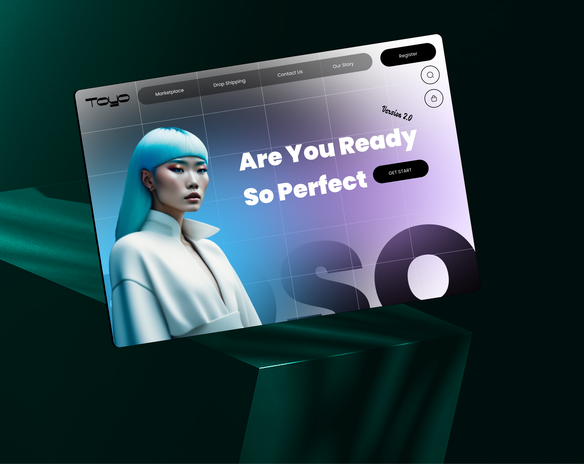Ice Style Landing Page ❄️ app design fashion illustration landing page product design style ui ux website