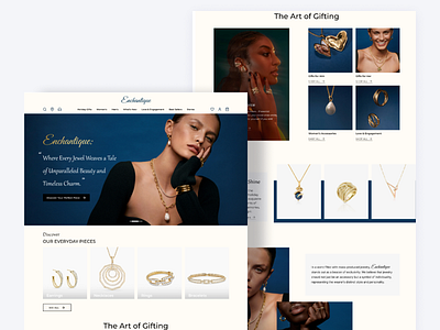 Enchantique Jewelry Website Design design jewelryui luxuryweb ui uidesign uiux userexperience ux uxdesign webdesign