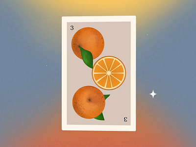 Tres de naranjas 🍊 2d 2d animation 3d animation card cartas graphic design motion graphics naipes orange spain