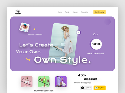 Online shopping - Web Design design fashion fashion landing page graphic design grow your business landing page online shopping ui web design