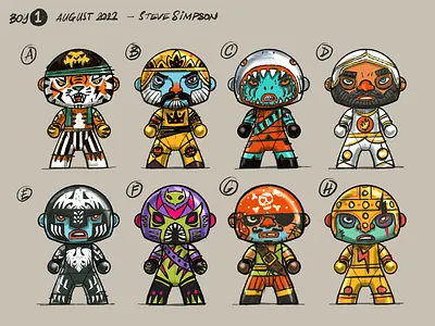 'ARTY TOYS' from sketch to shelf process best character design figures for kids fun illustration steve simpson toy design toys