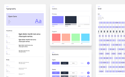 Selecttio Design Guide buttons color palette ecommerce elements grid guide icons style typography ui web