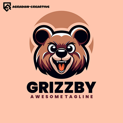 Bear Mascot Logo Design emblem