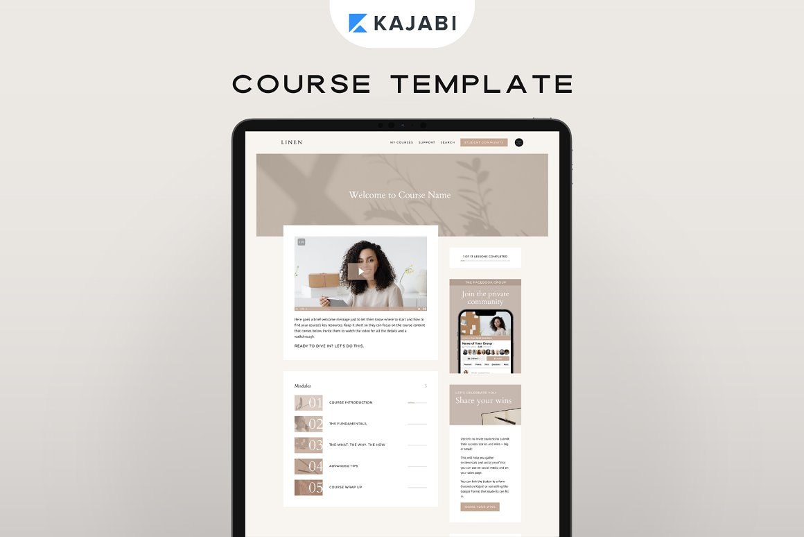 Kajabi Product Template for Courses course template kajabi course kajabi course kit kajabi course template kajabi course theme kajabi funnel kajabi pipeline kajabi product kajabi product template kajabi product theme kajabi template kajabi theme online course online course kajabi online course template