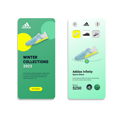 Quick App Design (Shoes) design graphic design shoes ui uiux vector