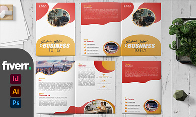 Basic Corporate Brochure Design a4 bai fold book cover brochure brochure design catalog company profile design ebook graphic design megazin print design tri fold