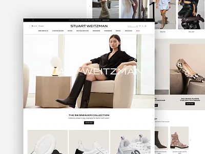 Stuart Weitzman black design classic design clean design creative landing page design ecommerce website landing page modern design new look oman javed stuart weitzman ui ui design ux ux design web design