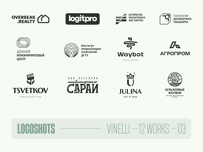 Logoshots — selected logos #3 branding design graphic design letter logo logoshots logotype marks selected marks typography vinelli