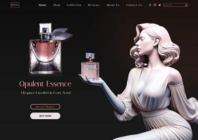 Luxury Perfume Website Landing Page UI Design ui ui design uiux ux ux design web web design website website design