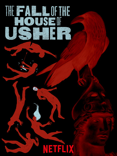 The Fall of the House of Usher digital art digital painting graphic design illustration photoshop pop culture poster procreate