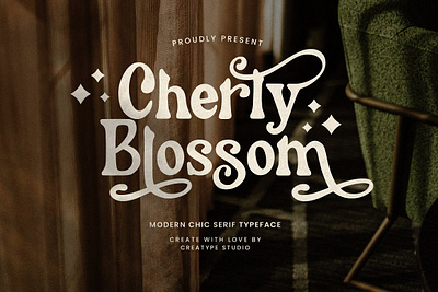 Cherly Blossom Modern Chic Serif branding classy display elegant logo minimal modern poster retro sans sans serif serif slab stylish vintage