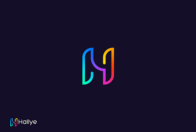 Hally colorful logo design branding design graphic design illustration logo logodesign minimal minimalistlogo ui vector