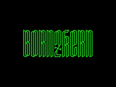 Born 2 Kern Lettering animation green illustration kerning laser lettering type typography