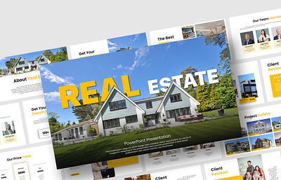 Real-Estate Presentation Design animation branding design google slides graphic design illustration logo motion graphics powerpoint powerpoint presentation ppt pptx presentation presentation design slide slide animation ui