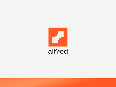 Alfred — Logo design for a new AI-powered FAQ widget ai website widget ai widget alfred faq widget branding edgy logo faq widget logo logo design minimalistic logo saas product