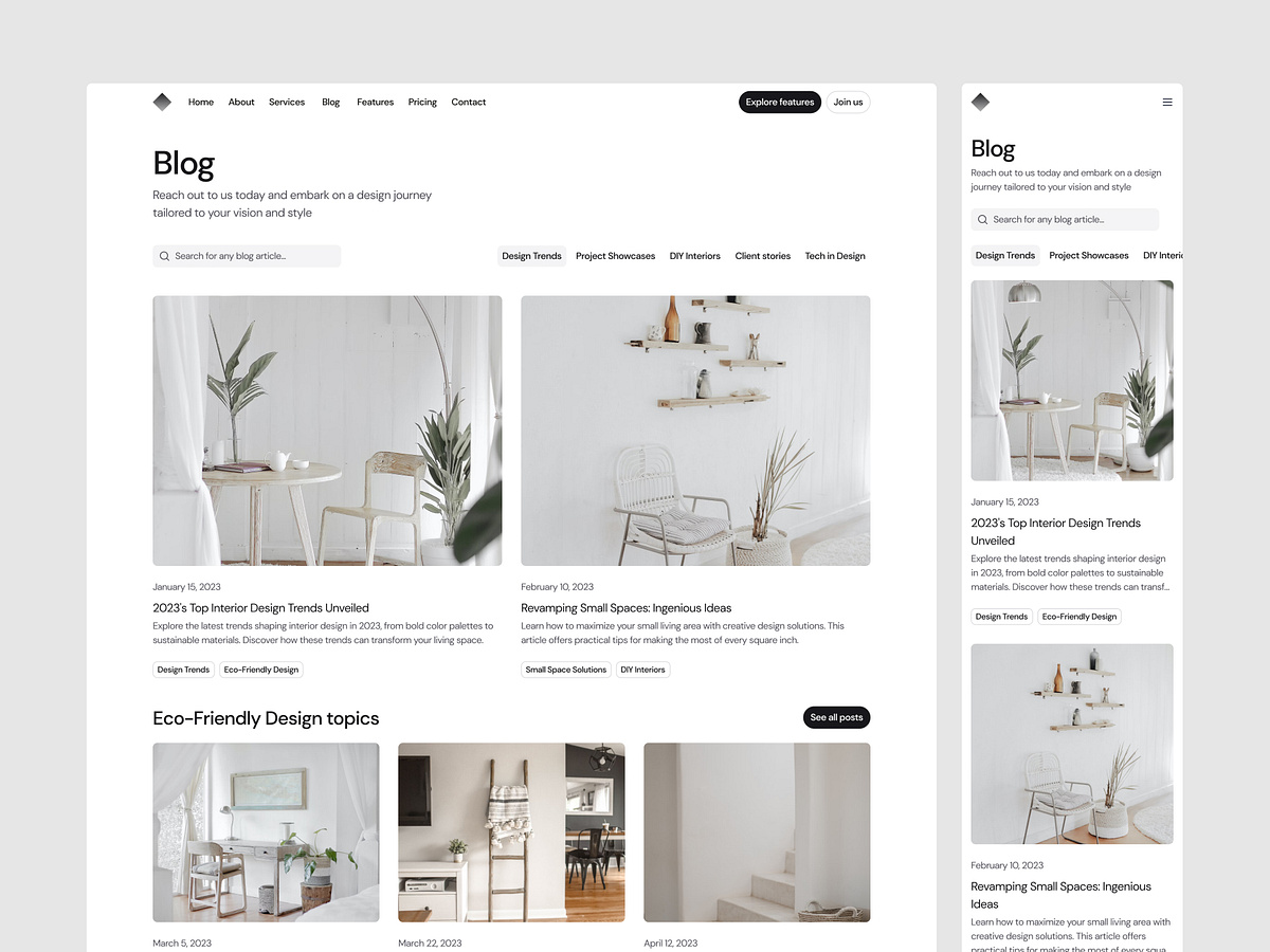 Blog Section designs, themes, templates and downloadable graphic ...