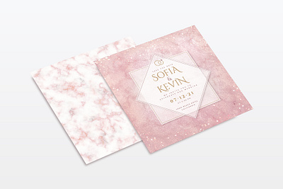 Wedding invitation card design glitter graphic design love marble marbling pink romantic shine vector wedding