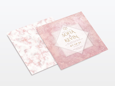 Wedding invitation card design glitter graphic design love marble marbling pink romantic shine vector wedding