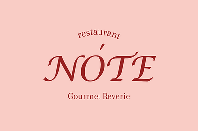 logo for Note restaurant branding design graphic design logo restaurant typography