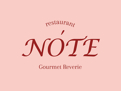 logo for Note restaurant branding design graphic design logo restaurant typography