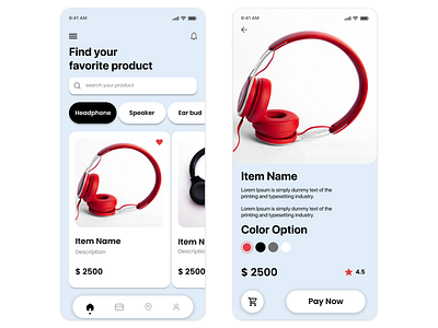 Headphone Online Store brand identity branding design ui ux