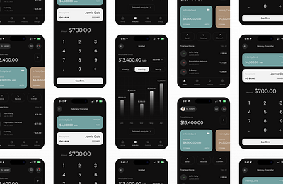 Mobile Banking App analysis analytics app bank banking black card concept design mobile mobilebank mobilebanking shot statistics ui ux