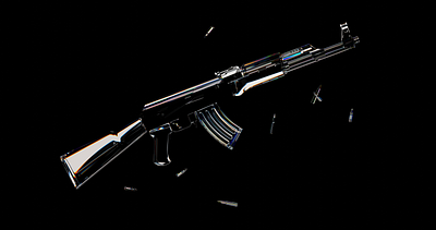 AK47 RGB Transparent Glass 3d motion graphics