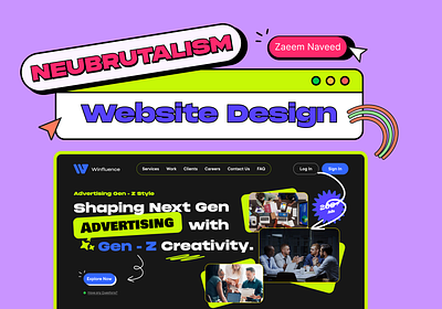NEUBRUTALISM AWESOME WEB DESIGN awesome brand identity branding design figma framer mobile app mobile design neubrutalism presentation ui ui ux uiux ux web app web design wow wow design