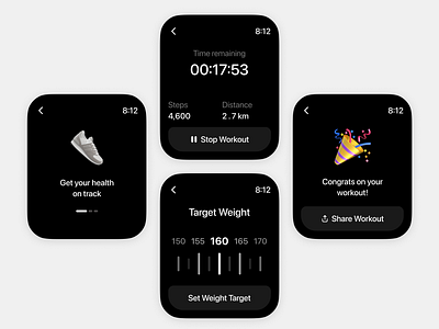 🏃🏻 Apple Watch Workout App application design cards cleandesign components design health inspiration interface ios product design simple ui ux watch