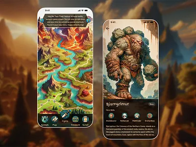 RealmQuest: A Fantasy Mobile Adventure game adventure arcane combat enchantments fantasy forests gameart gaming hero interactive legend magic mobilegame mystical narrative odyssey quests realmquest storytelling strategy