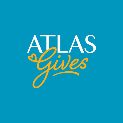 Atlas Gives Non Profit Logo Design brand identity branding design logo logo design nonprofit typography