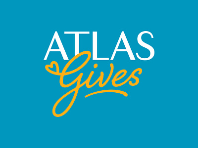 Atlas Gives Non Profit Logo Design brand identity branding design logo logo design nonprofit typography