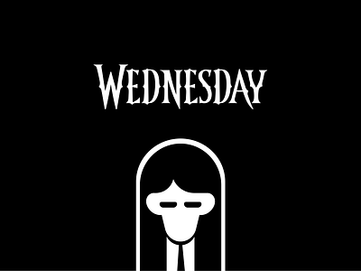 Minimal Wednesday art illustratrion minimal netflix popculture wednesday