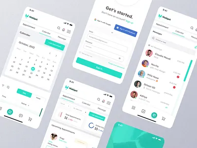 Vet App - Pet Healthcare app design case study pet app product design ui ux design vet app