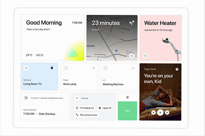 Intelligent Living: Smart Home Hub animation automation calendar daily planner dashboard design home microinteraction minimal motion graphics smart home tablet touch ui ux