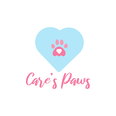 Care's Paws. 3d animation branding care center logo colorful design digital logo graphic design illustration logo motion graphics paw typography ui ux vector