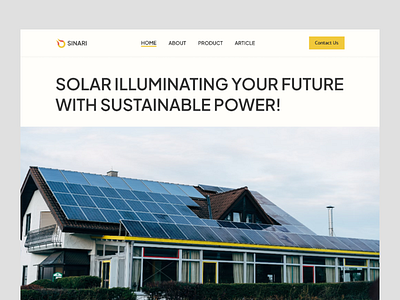 Solar Panel (Landing Page) design energy landing page ui uiux website