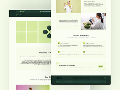 About Page of Nutritionist Healthy Diet Planning - Light UI about about us design diet figma green health information light minimal nutrition online page planing saas template timeline ui web website